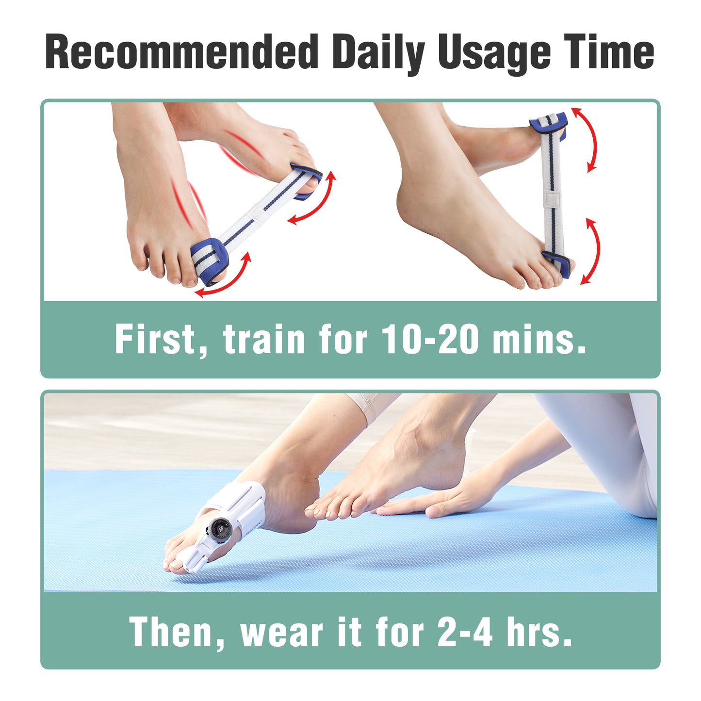 Adjustable Bunion Corrector for Women and Men, Orthopedic Bunion Toe Straighteners, Big Toe Brace for Hallux Valgus, Adjustable Bunion Splint with Silicone Inner Pad for Bunion Relief-1 PC