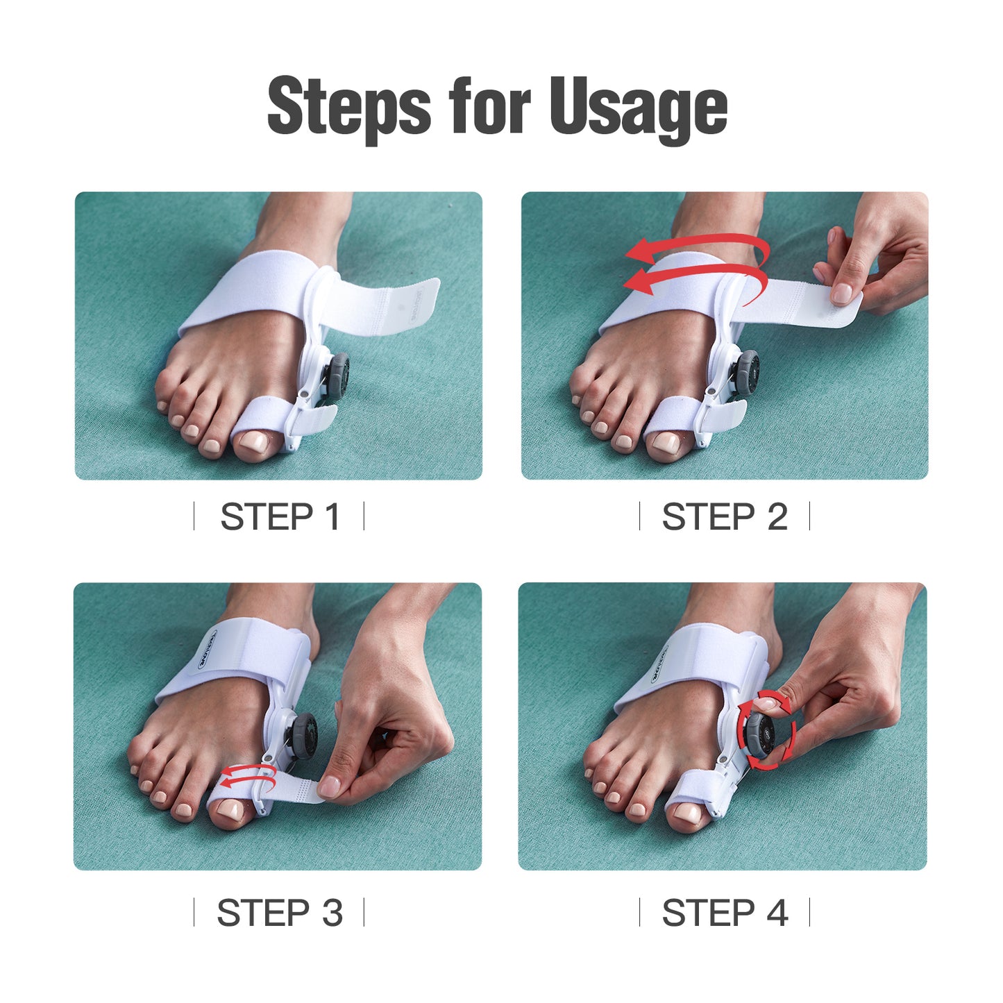 Adjustable Bunion Corrector for Women and Men, Orthopedic Bunion Toe Straighteners, Big Toe Brace for Hallux Valgus, Adjustable Bunion Splint with Silicone Inner Pad for Bunion Relief-1 PC