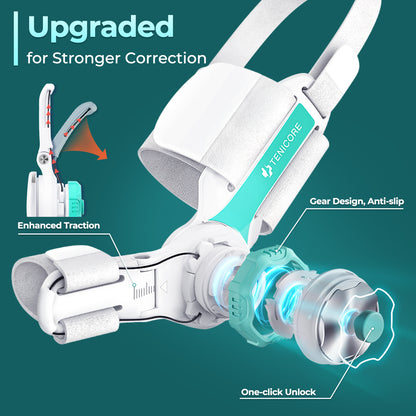 TENICORE Bunion Corrector, Upgraded Big Toe Straightener, Adjustable Bunion Splint with Anti-slip Heel Strap for Bunion Relief, Suitable for Left and Right Feet Day Night Support, 1 Pair