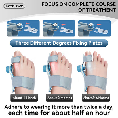 Dual Correction Bunion Corretor for Women & Men Comfortable, Effective Adjustable Knob Orthopedic for Big Toe Relief Bunion Splints Hammer Toe Straightener with Silicone Pad