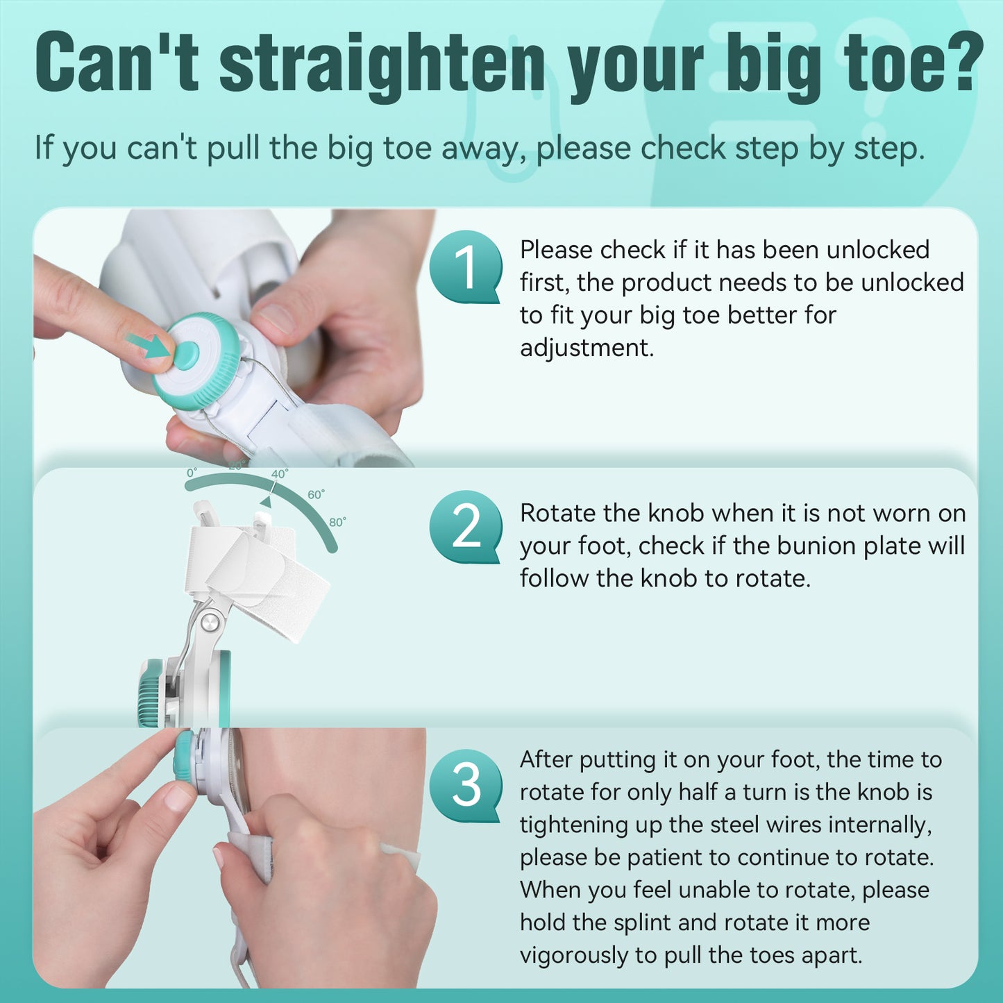 Bunion Corrector for Women Men Big Toe, Knob Bunion Brace for Bunion Relief,Toe Splint Straightener with Anti-slip Heel Strap (1PC)
