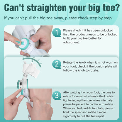 Bunion Corrector for Women Men Big Toe, Knob Bunion Brace for Bunion Relief,Toe Splint Straightener with Anti-slip Heel Strap (1PC)